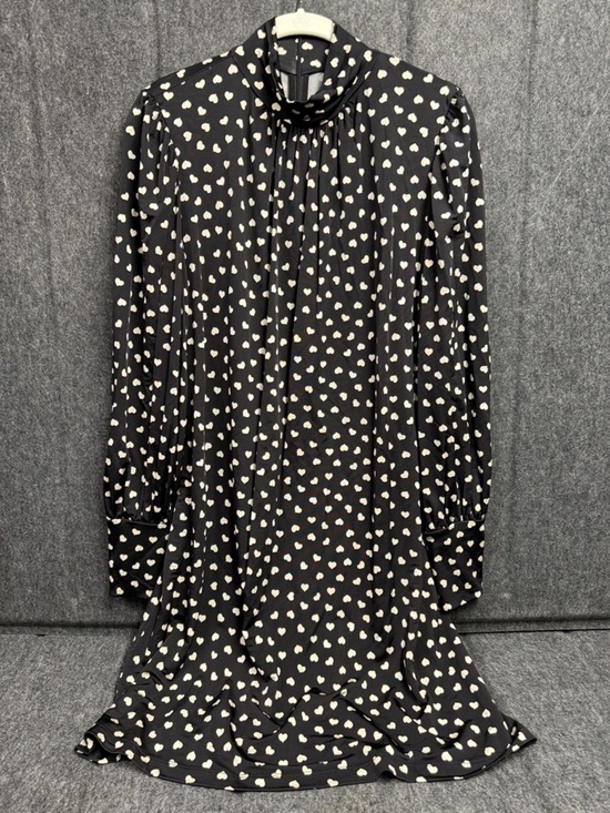 & Other Stories Dresses & Skirts - & Other Stories Black Long-Sleeve Dress with Cream Heart Print